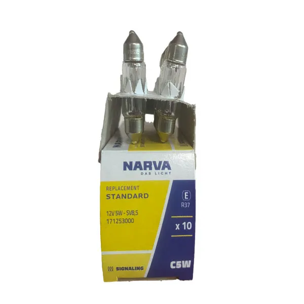 BOMBILLO TIPO FUSIBLE 12V 5W 11X35 mm SV8.5 (CJAx10)