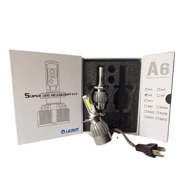 BOMBILLO H4 12V 25W 6.000K LED C6 3000L (JGO)